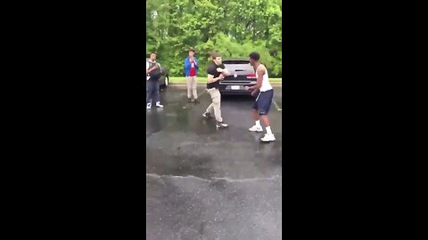 Fight: 2 guys in parking lot. Not a lot of context.