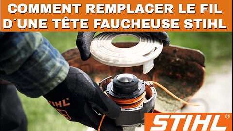 Comment remplacer le fil d´une tête faucheuse Stihl auto-cut. Débroussailleuse