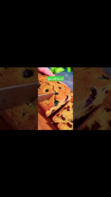 Delicious cake with almond flour and blueberries | Magda Cooks