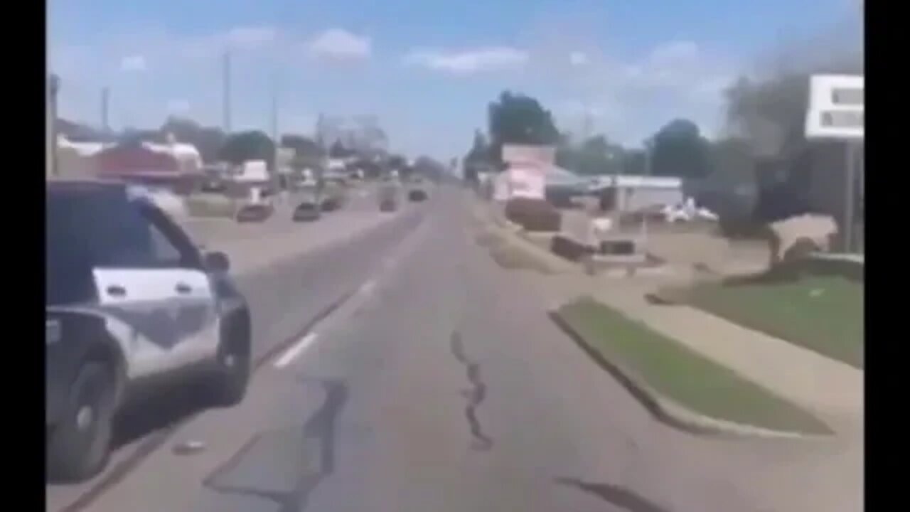 Police Chase A Cow With Funny Commentary (21420B)