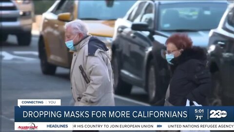 State drops masks for more Californians