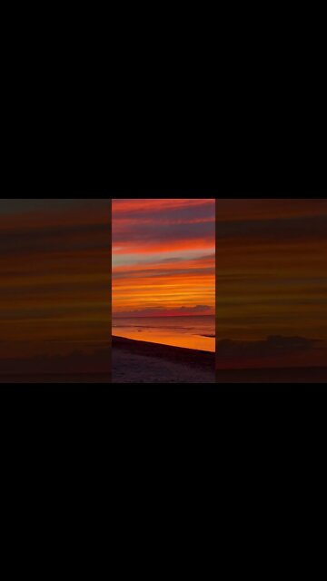 Clouds in the distance during a sunset