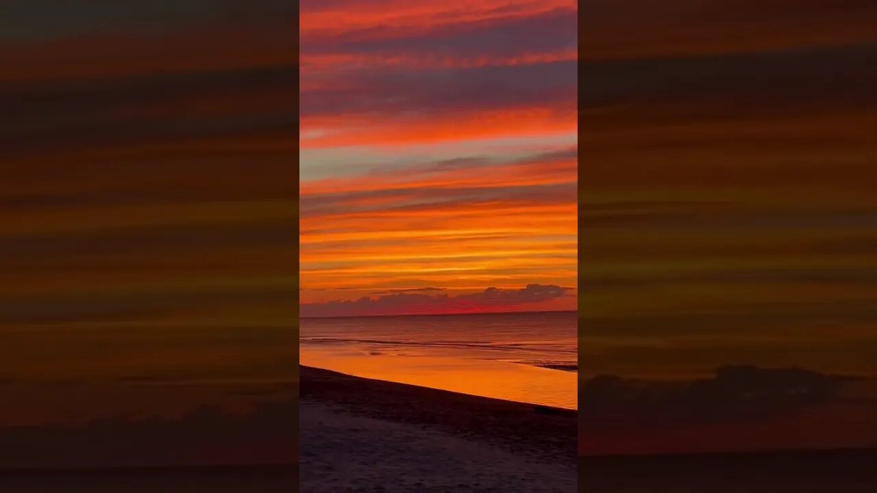 Clouds in the distance during a sunset