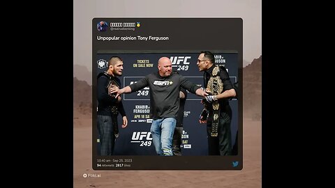 Tony Ferguson would have beat Khabib if they fought