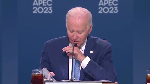 At APEC, Joe Biden Struggles To Read The Pre-Written Remarks Placed Directly In Front Of Him