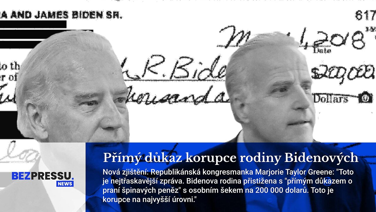 Přímý důkaz korupce rodiny Bidenových