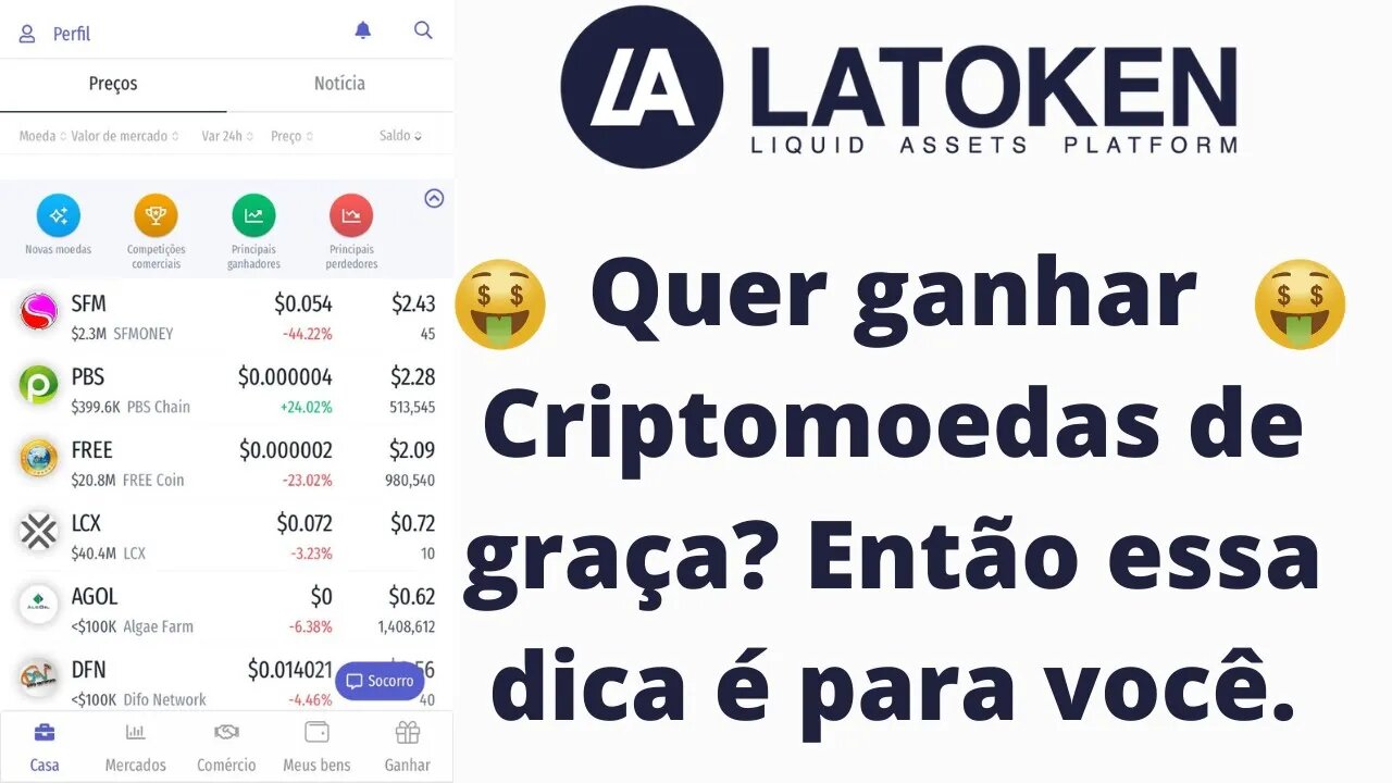 Latoken – Ganhe Criptomoedas free direto na sua conta da corretora latoken!