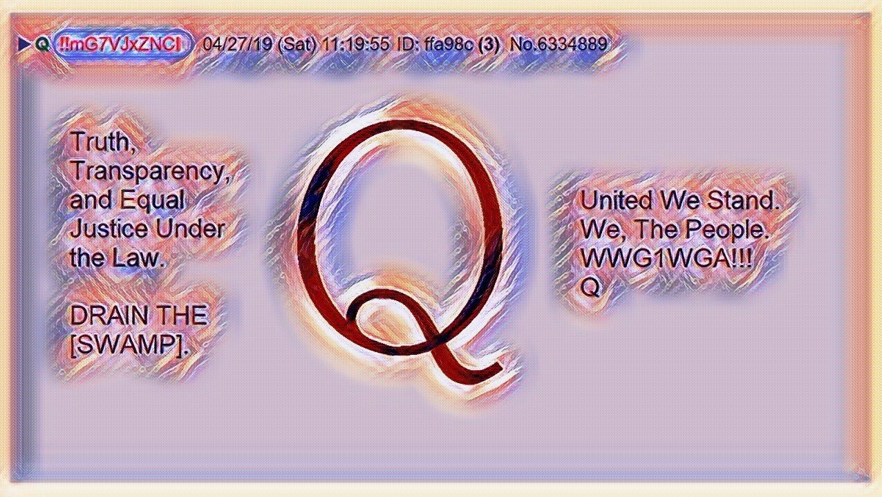 Q April 28, 2019 – Truth Transparency And Equal Justice