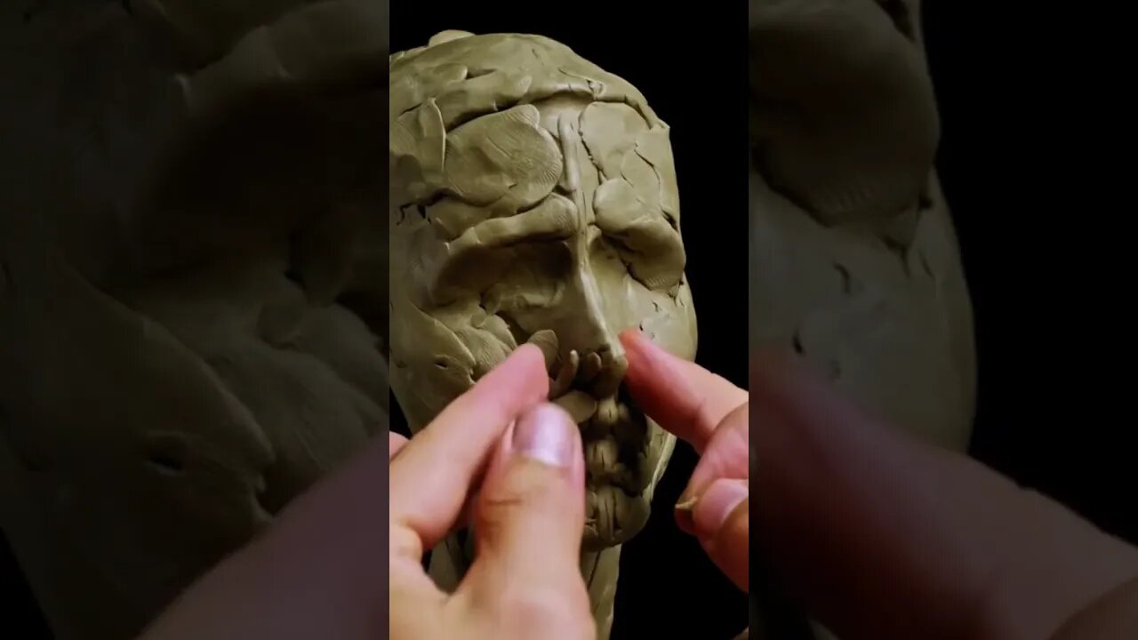Structure Of Sculpting A Portrait In Clay.