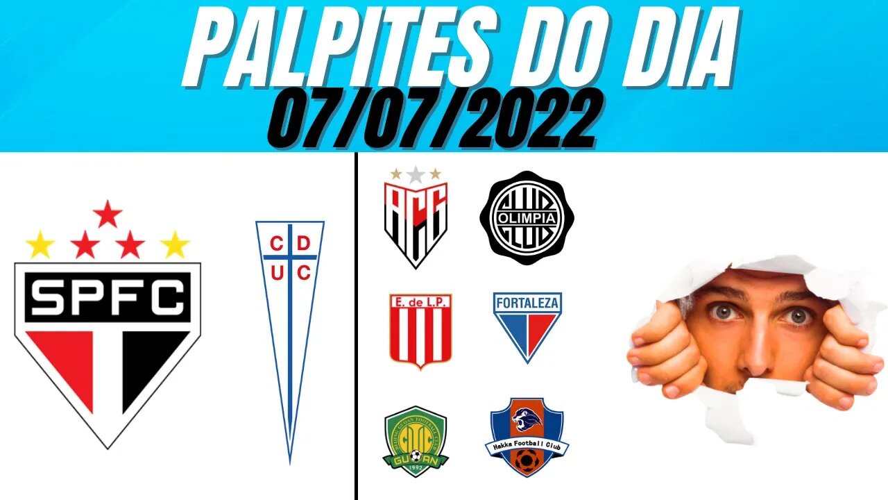 Palpites de Futebol para Hoje 07/07/2022 - Placar Exato Bilhete Pronto