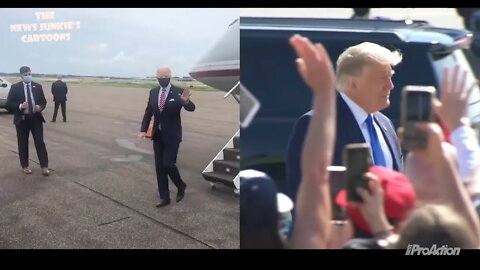 Biden's Arrival Vs Trump's Arrival.