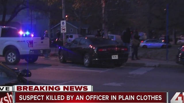Suspect killed by an officer in plain clothes
