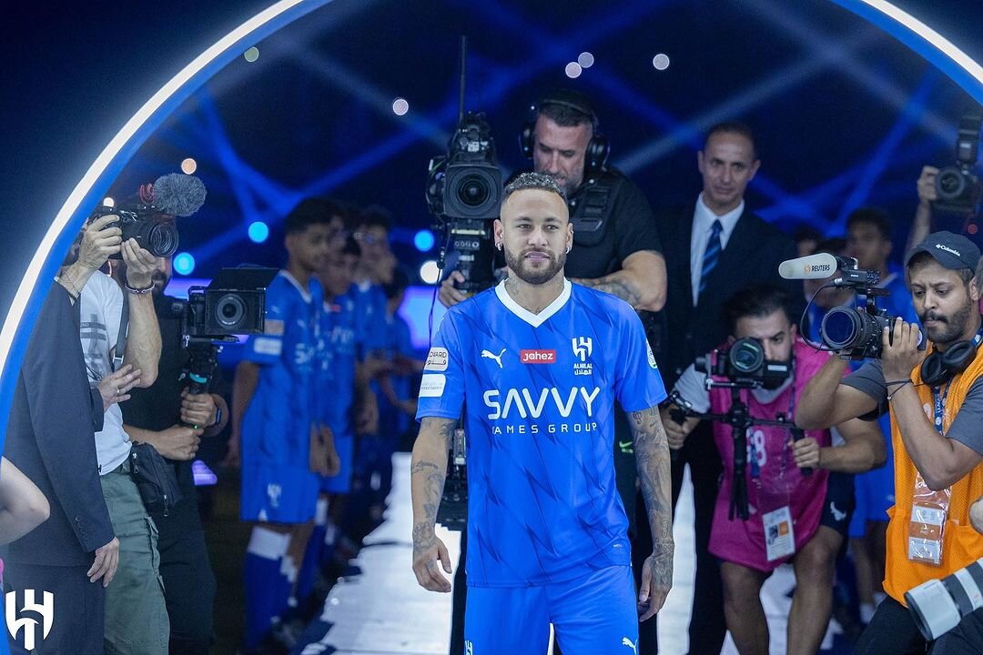 Neymar jr unveiling ceremony in Al Hilal _first look in Saudi league 2023