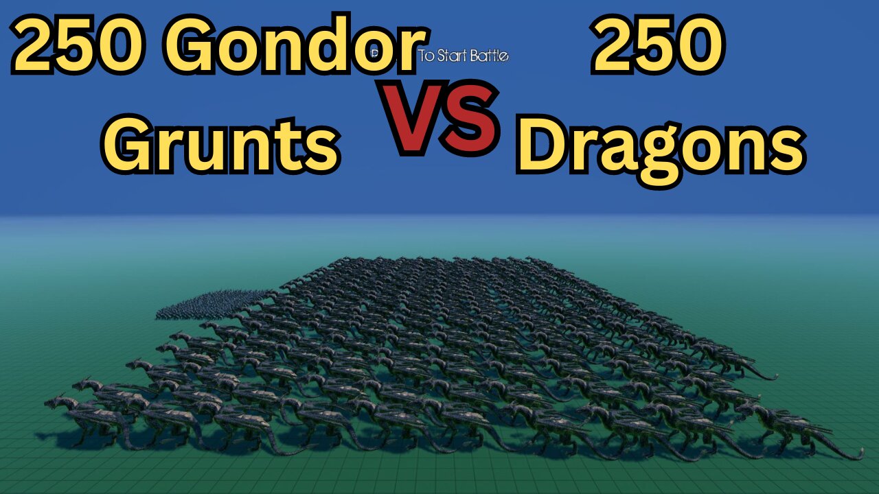 250 Gondor Grunts Versus 250 Dragons || Ultimate Epic Battle Simulator