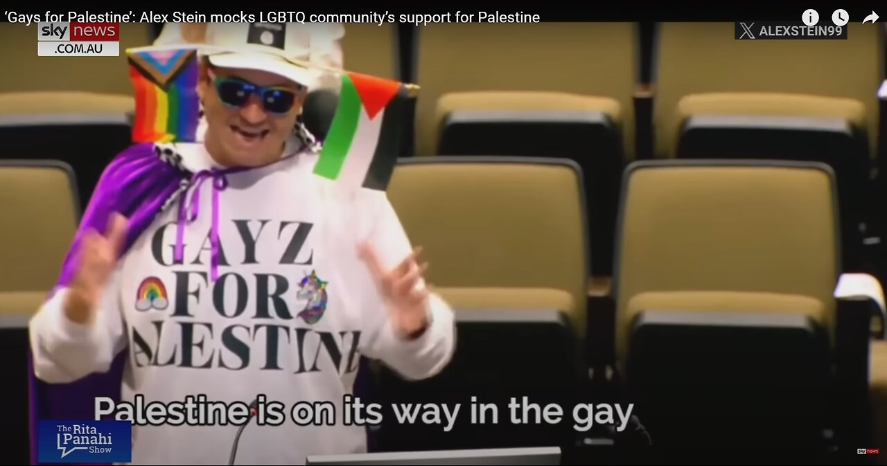 ‘Gays for Palestine’: Alex Stein mocks LGBTQ community’s support for Palestine- w' Rita Panahi