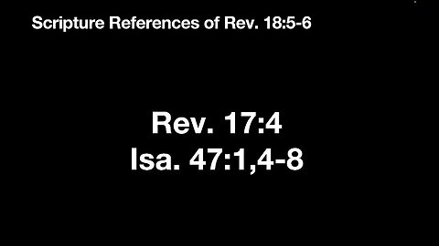 "Revelation 18:3-6" (Bible Study) 11/22/23 PM