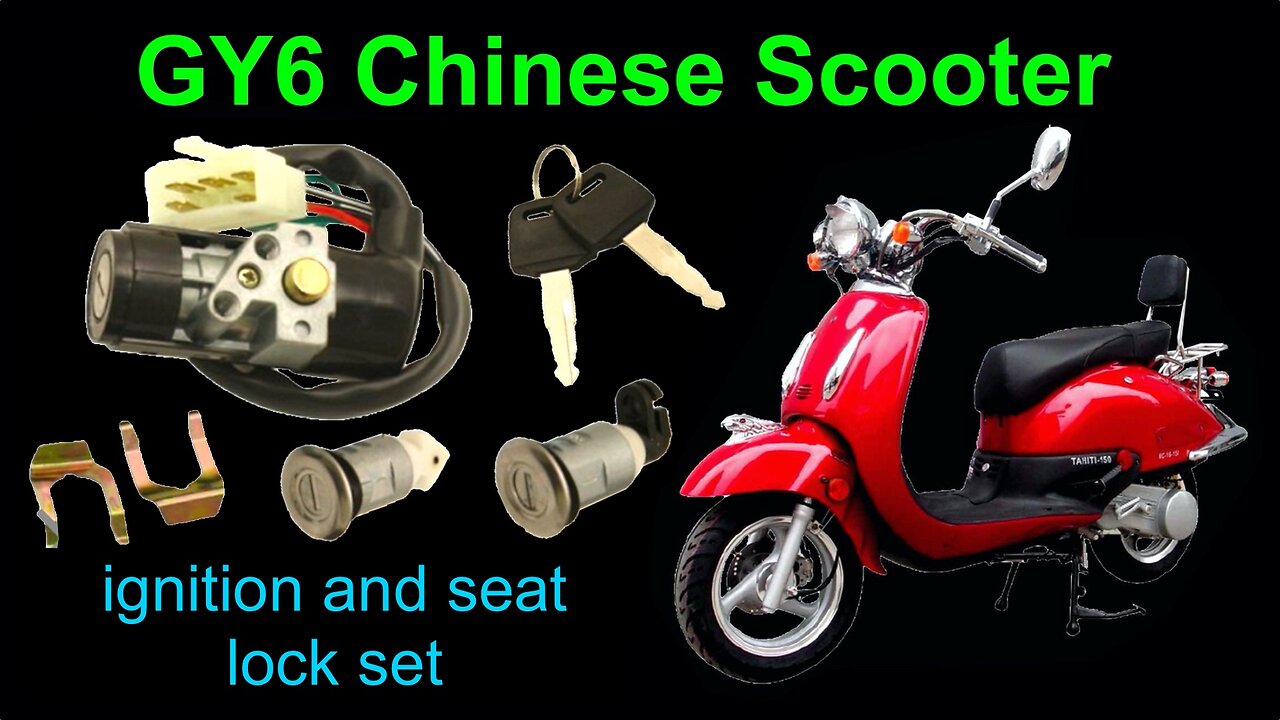 Ignition switch and seat lock replacement on a 150cc GY6 Chinese scooter