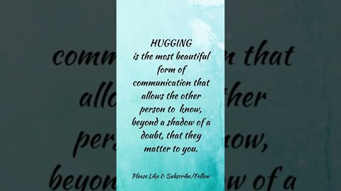 HUGGING