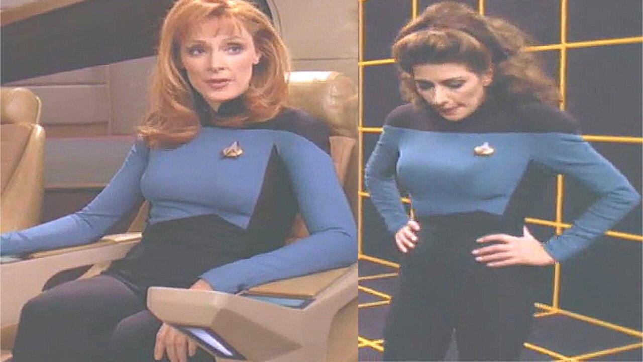 Troi tells Beverly they are going to have a baby