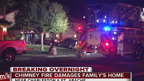 Family displaced by chimney fire