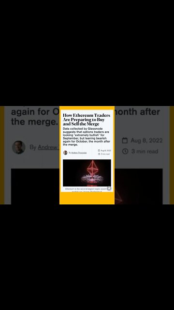 How Ethereum Traders Are Preparing to Buy and Sell the Merge #cryptomash @CryptoCase @nehanagar