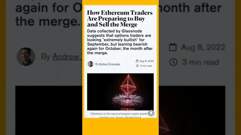 How Ethereum Traders Are Preparing to Buy and Sell the Merge #cryptomash @CryptoCase @nehanagar