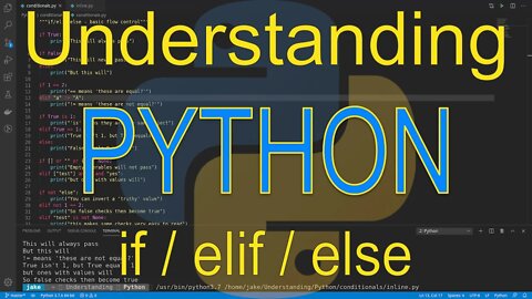 Understanding Python: if/elif/else