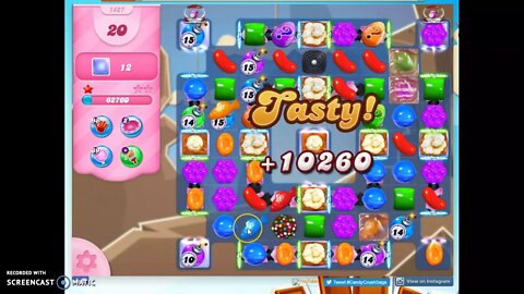 Candy Crush Level 1427 Audio Talkthrough, 3 Stars 0 Boosters