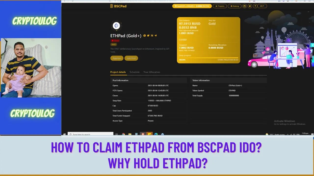 How To Claim ETHPAD From BSCPAD IDO? Why Hold ETHPAD?