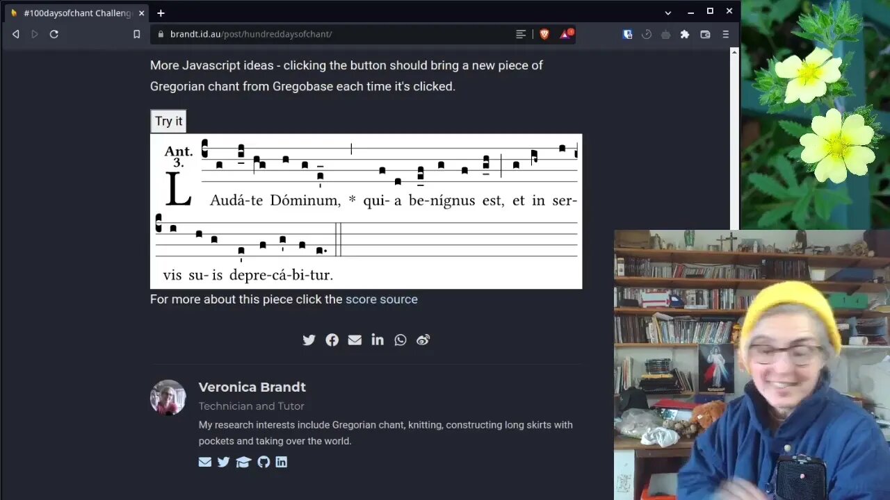 Sight singing Gregorian Chant - Laudate Dominum