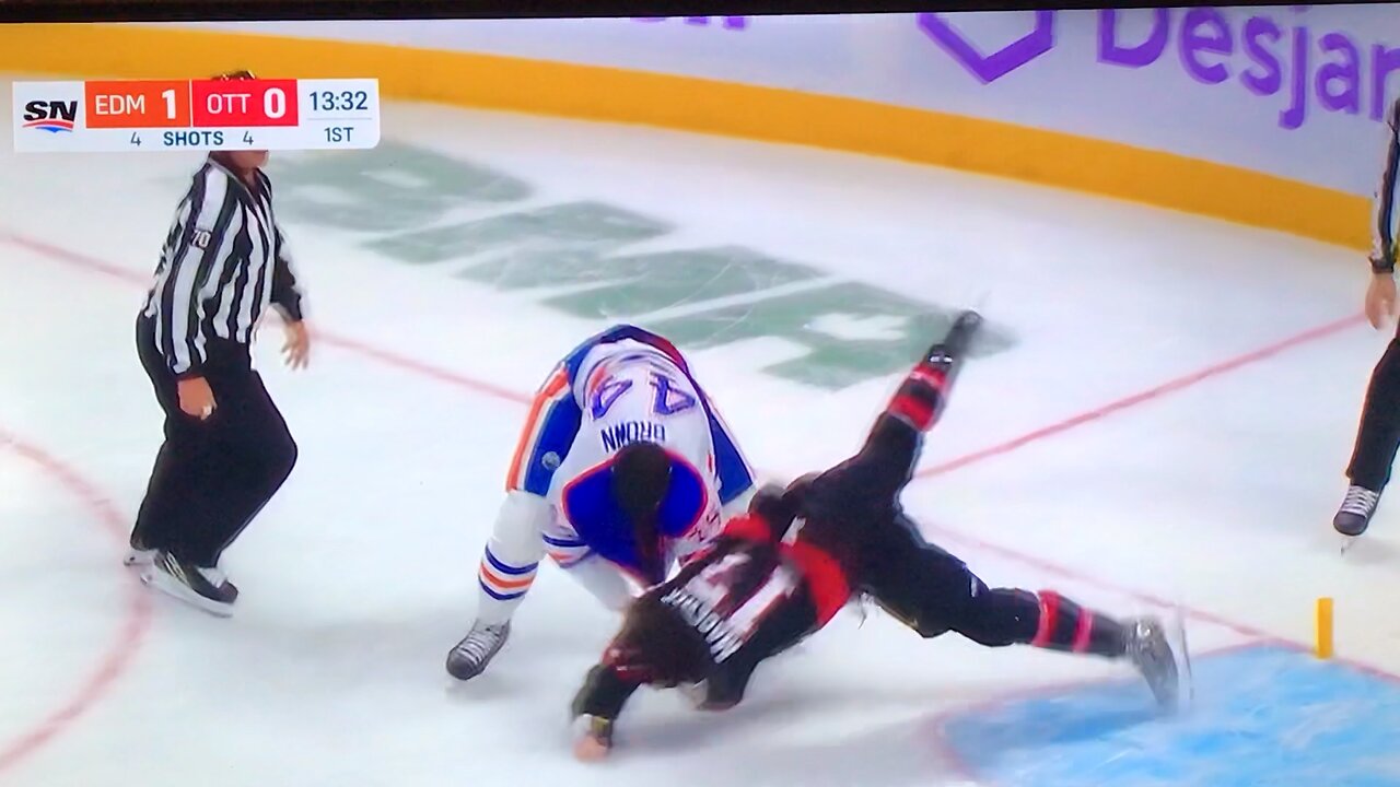 Oilers J. Brown vs. Senators Z. MacEwen 🤜🏻🤛🏻