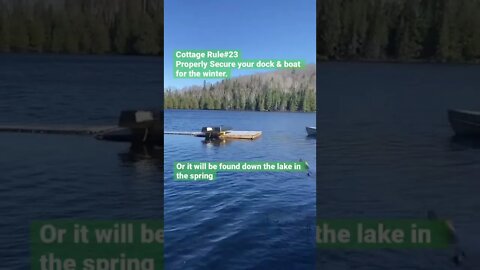 I thought we lost our dock & pedal boat due to high water. Luckily we found it down the lake.