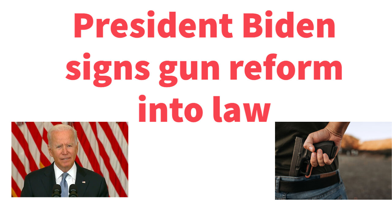 I break down President Biden's new gun reform legislation he just signed