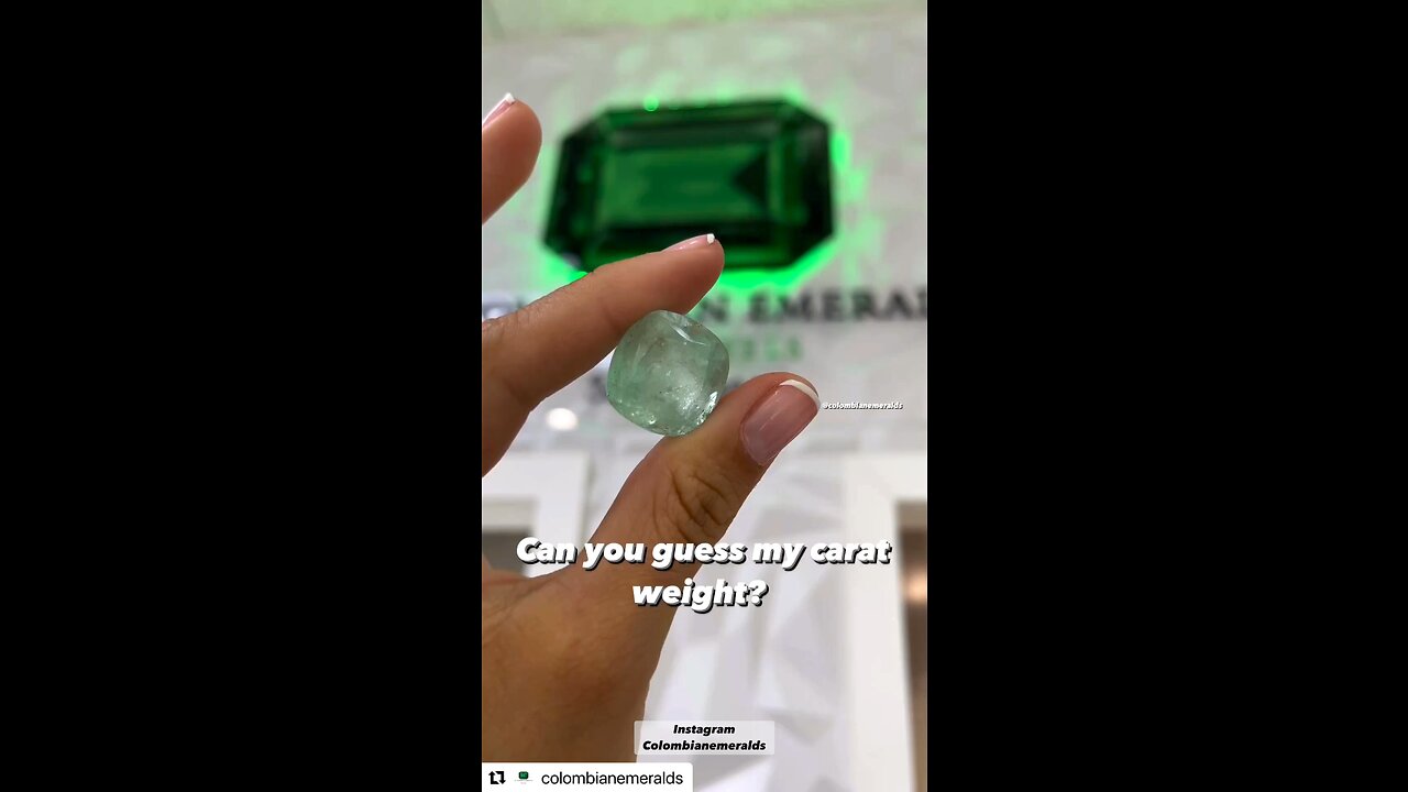 MASSIVE 22.1 x 21.3 x 16.42 mm cushion cut loose Colombian emerald weighing big 46.22 carats