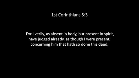 1st Corinthians Chapter 5