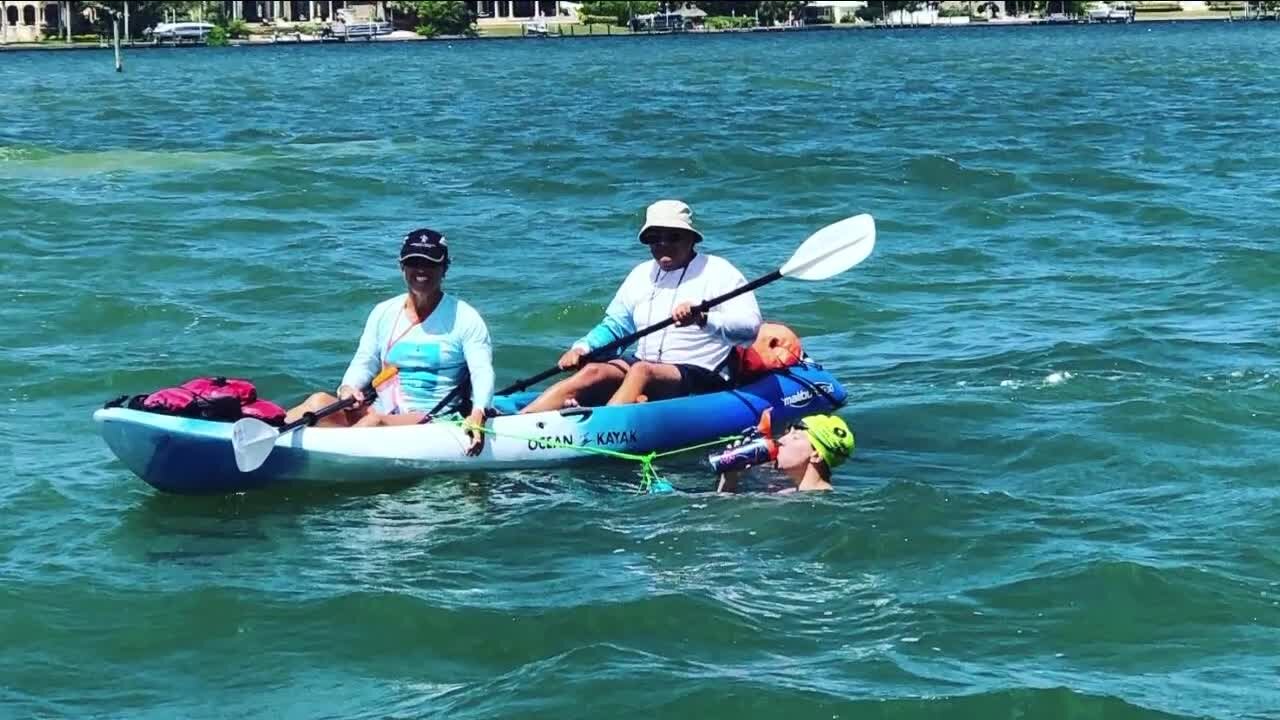 Woman swims Longboat Key to raise money for vets