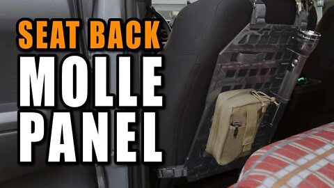 Seat Back Molle Panel for the Toyota Tacoma. #tacoma #tacomamods #toyota