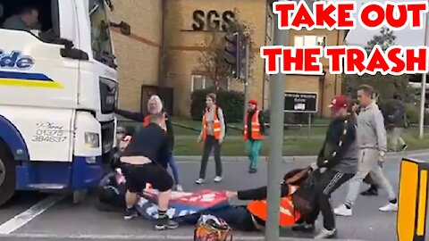 Eco Terrorists Blocking Intersections Start Getting Dragged By Drivers