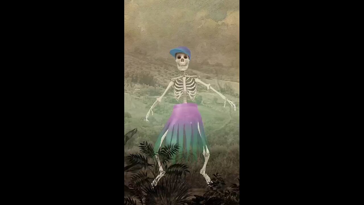 Funny skull dance .