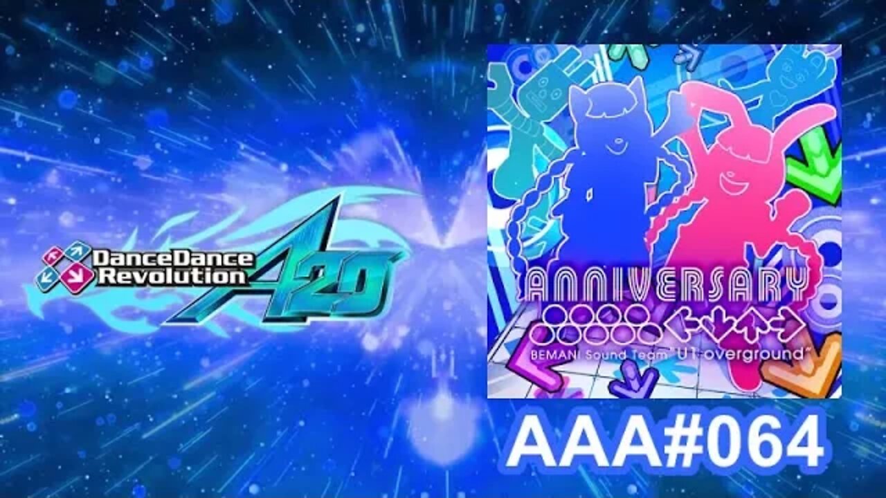 ANNIVERSARY ∴∵∴ ←↓↑→ - DIFFICULT - AAA#064 (3 Greats) on Dance Dance Revolution A20 PLUS (AC)