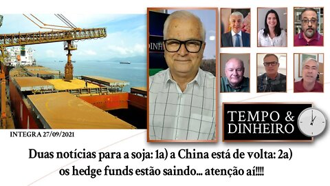 Soja: A China está de volta!!! Os hedge funds estão saindo... atenção aí!!!!