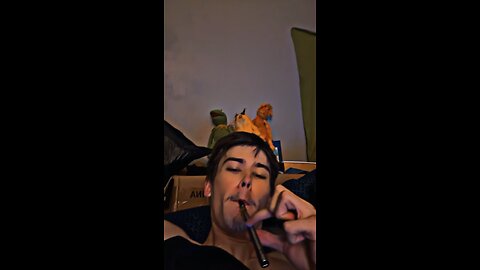 Yung Alone hitting a cart bored in bed