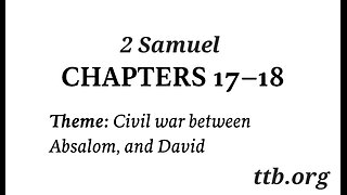 2 Samuel Chapter 17-18 (Bible Study)