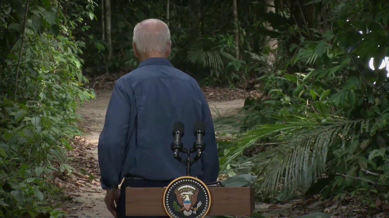 Joe Biden wanders off into the Amazon after short speech (meme) wait for it