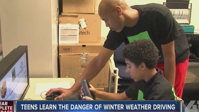 Teens learn the danger of winter weather driving