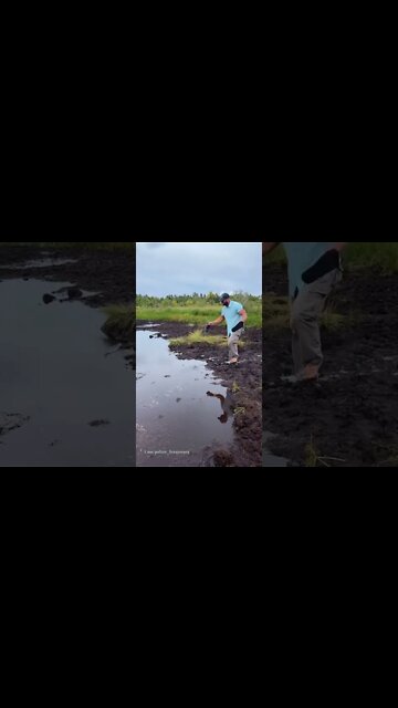 A wise man never tests the depth of water with both feet! 😂😂😂😂😂