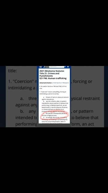 In violation of your State Constitution Oath. You commited Human Trafficking!