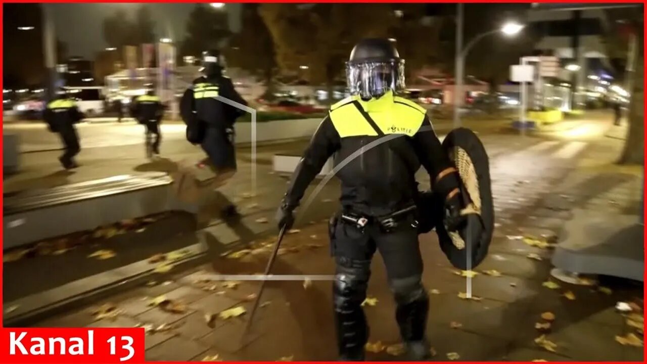 Amsterdam police warn of fresh calls for unrest a day after rioters torch a tram