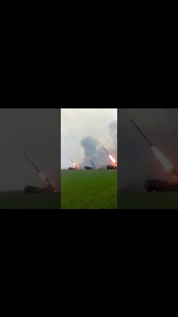 Spectacular scenery! Ukrainian BM-27 Uragan MRLS shelling Russia positions