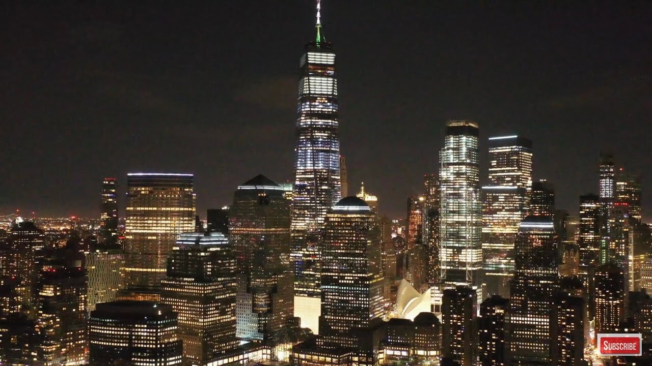 New York Skyline at Night Screensaver HD NYC Skyline, Long Island Aerial Landscapes Live